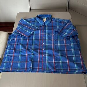 VNTG Blue Plaid Men's Button-Down Shirt